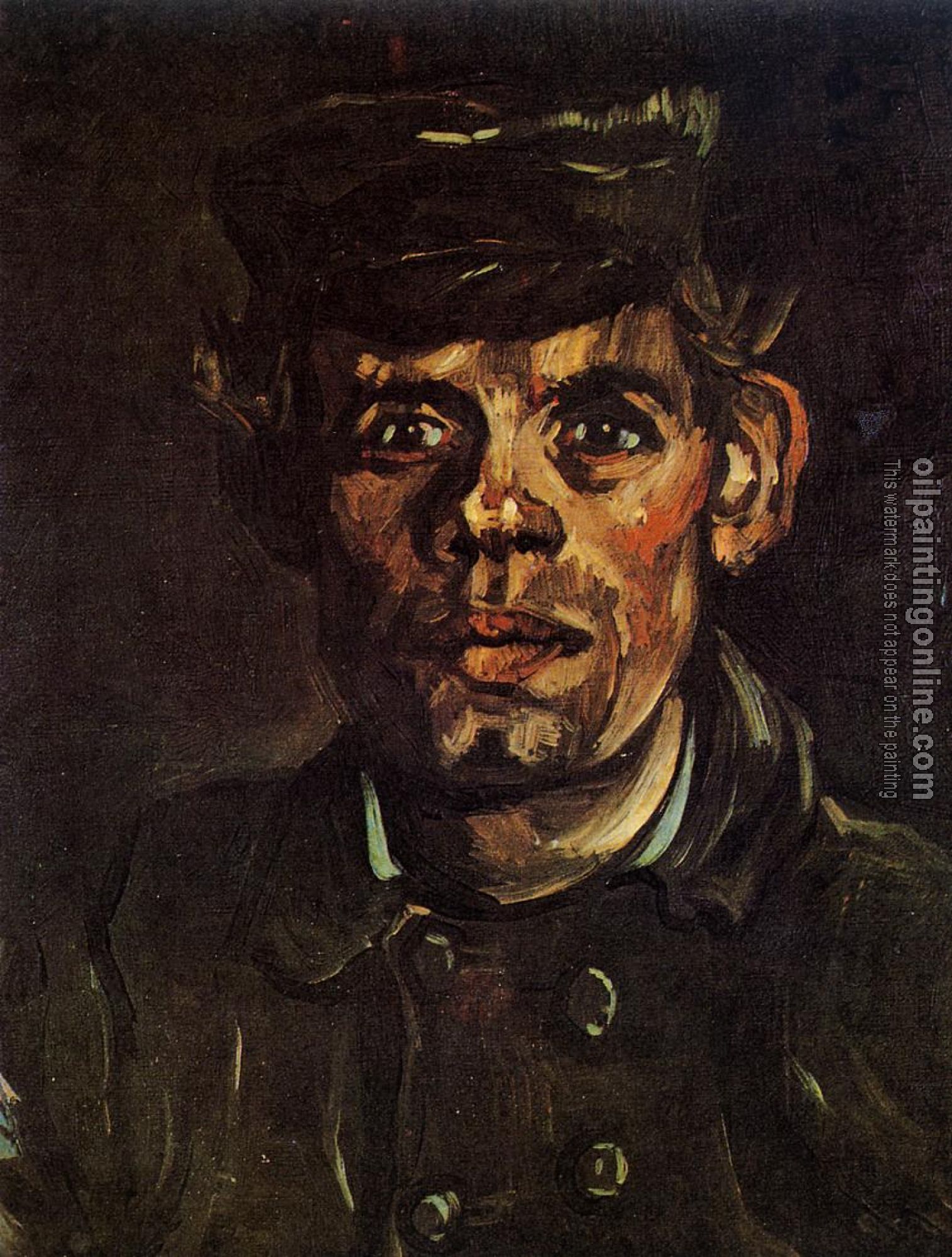 Gogh, Vincent van - Head of a Young Peasant in a Peaked Cap